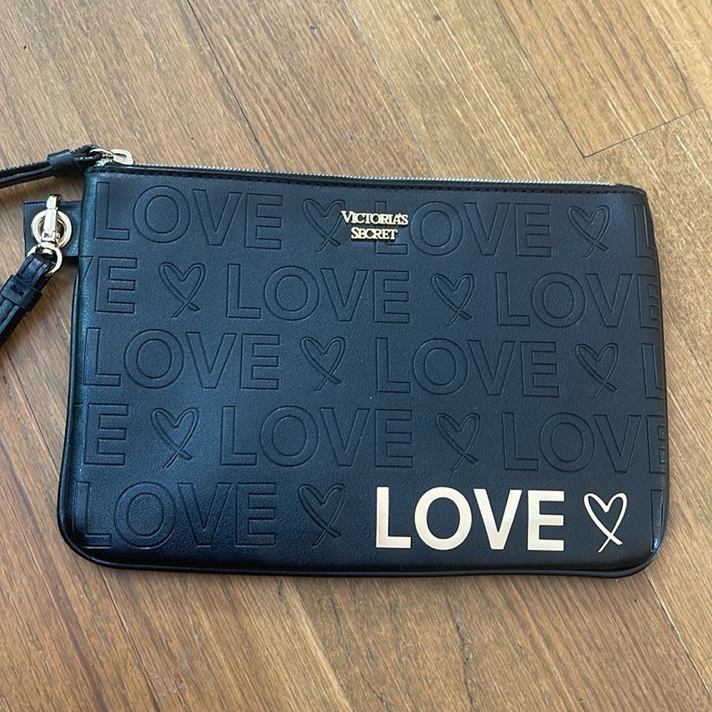 Victorias Secret Clutch | Black and Gold